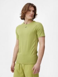 4F Koszulka do biegania szybkoschnąca męska M. Zielone t-shirty sportowe męskie 4f, m, z dzianiny, bez ramiączek, do biegania. Za 149.99 zł.