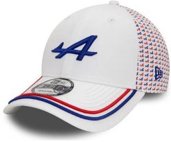 Czapka Alpine F1 New Era biała OneSize. Białe czapki męskie MALINE, bez wzorów, z materiału. Za 202.99 zł.