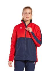 Kurtka Erima Six Wings. Czerwone kurtki damskie Erima, xl, bez wzorów, z materiału, z kapturem. Za 295.60 zł.