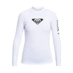 Koszulka do pływania damska ROXY Whole Hearted. Białe bikini damskie Roxy, bez wzorów. Za 129.99 zł.