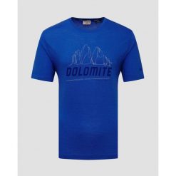 T-shirt męski Dolomite Cristallo Merino SS. Niebieskie bielizna termoaktywna męska Dolomite, m, bez wzorów, bez kołnierzyka. W wyprzedaży za 374.00 zł.