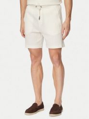 JOOP! Szorty materiałowe Juanito 30104273 Kremowy Regular Fit. Białe szorty męskie Joop!, z bawełny, bez kołnierzyka. Za 479.99 zł.