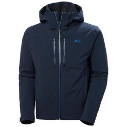 Kurtka narciarska Helly Hansen Alpha Lifalfolt. Niebieskie kurtki męskie Helly Hansen, na zimę, m, bez wzorów, sportowe, bez kaptura. W wyprzedaży za 2,164.50 zł.