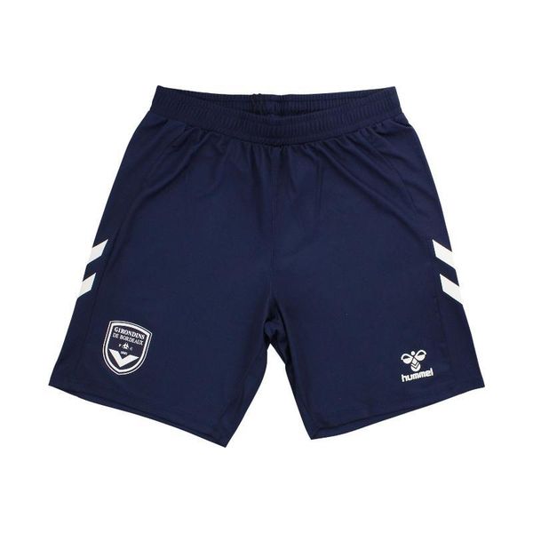 Krótki dres Girondins de Bordeaux 2025/26. Niebieskie szorty męskie HUMMEL, bez wzorów, z dresówki, eleganckie. Za 187.00 zł.