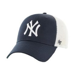 Czapka z daszkiem - Branson - New York Yankees - Regulowana - Dla dorosłych. Niebieskie czapki męskie 47 Brand, bez wzorów, sportowe. Za 89.99 zł.