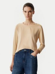 JOOP! Bluzka 263Je32Tamina 30103280 Beżowy Slim Fit. Brązowe bluzki damskie Joop!, bez wzorów, z wiskozy, bez ramiączek. Za 419.99 zł.