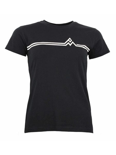 Peak Mountain Koszulka w kolorze czarnym rozmiar: L. Czarne bluzki damskie Peak Mountain, l, bez wzorów, z bawełny, bez kołnierzyka, bez ramiączek. Za 55.95 zł.