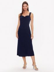 DKNY Sukienka koktajlowa Cowl Neck Sleeveless DD3C3620 Granatowy Regular Fit. Niebieskie sukienki damskie DKNY, bez wzorów, z syntetyku, wizytowe, bez kołnierzyka, bez ramiączek. Za 509.99 zł.