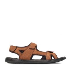 Sandały Lasocki. Brązowe sandały męskie Lasocki, bez zapięcia. Za 149.99 zł.