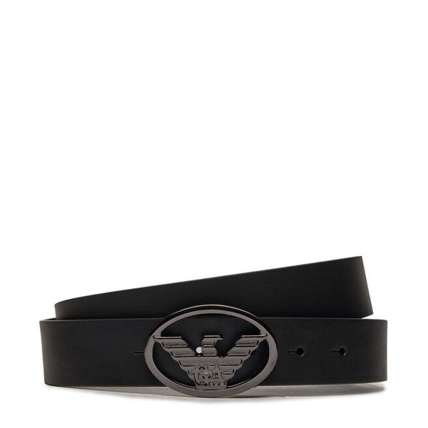 Pasek Męski Emporio Armani. Czarne paski męskie Emporio Armani, bez wzorów. Za 309.99 zł.