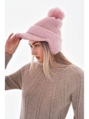 Lucky Bees Czapka w kolorze jasnoróżowym rozmiar: onesize. Różowe czapki z daszkiem damskie Lucky Bees, bez wzorów. Za 147.91 zł.