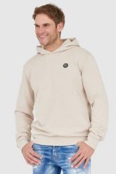 PHILIPP PLEIN Beżowa bluza hexagon z kapturem. Brązowe bluzy z kapturem męskie Philipp Plein, l. W wyprzedaży za 1,899.99 zł.
