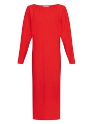 MOSS COPENHAGEN Sukienka w kolorze czerwonym rozmiar: L/XL. Czerwone sukienki damskie MOSS COPENHAGEN, na co dzień, l, bez wzorów, bez kołnierzyka, bez ramiączek, maxi, proste. Za 144.92 zł.