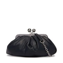 Torebka Weekend Max Mara. Niebieskie torebki klasyczne damskie Weekend Max Mara, bez wzorów, wizytowe, bez kołnierzyka, bez ramiączek. Za 1,309.00 zł.