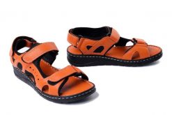 ARTIKER RELAKS 52C0290 orange, sandały damskie. Brązowe sandały damskie Artiker Relaks, bez wzorów, ze skóry, bez obcasa. Za 146.93 zł.