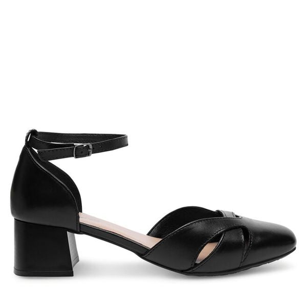 Czółenka Lasocki. Czarne czółenka damskie Lasocki, bez wzorów, bez obcasa. Za 199.99 zł.