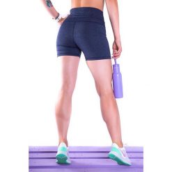Szorty niebieskie damskie z wysokim stanem 2skin BASIC. Niebieskie spodenki sportowe damskie 2SkIN, xs, z elastanu, na fitness i siłownię. W wyprzedaży za 59.00 zł.