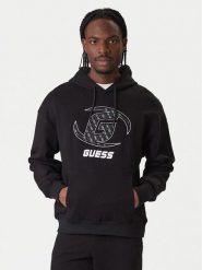 Guess Bluza Z6RQ05 K9YI1 Czarny Regular Fit. Czarne bluzy bez kaptura męskie Guess, m, z bawełny. Za 399.99 zł.