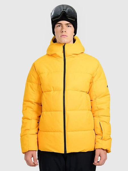 4F Kurtka narciarska w kolorze żółtym rozmiar: XL. Żółte kurtki narciarskie i snowboardowe damskie 4f, m, bez wzorów, bez kaptura, narciarskie. Za 252.94 zł.