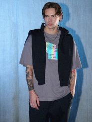 4F T-shirt loose z nadrukiem męski - szary M. Szare t-shirty męskie 4f, m, bez wzorów, z bawełny, bez kołnierzyka. Za 89.99 zł.