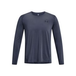 Koszulka fitness męska Under Armour Armourprint z długim rękawem. Szare t-shirty sportowe męskie Under Armour, m, bez ramiączek, do biegania. Za 129.99 zł.