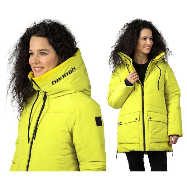 Płaszczyk kurtka turystyczna Hannah Rebeca. Żółte kurtki damskie Hannah, bez wzorów, bez kaptura. W wyprzedaży za 329.90 zł.