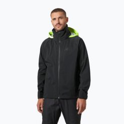 Kurtka żeglarska męska Helly Hansen HP Foil Shell 2.0. Czarne kurtki męskie Helly Hansen, m, bez wzorów, sportowe, bez kaptura. Za 1,634.00 zł.