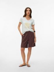 Vero Moda Koszulka w kolorze białym rozmiar: XL. Białe bluzki damskie Vero Moda, xl, bez wzorów, z bawełny, bez kołnierzyka. Za 57.60 zł.