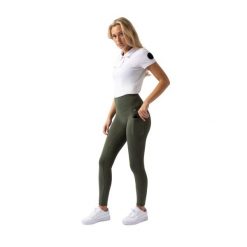 Damskie legginsy jeździeckie z pełną przyczepnością Horze Gillian. Zielone legginsy damskie HORZE, l, bez wzorów, z elastanu. Za 282.00 zł.