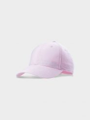 4F Czapka z daszkiem strapback damska - różowa S. Czerwone czapki z daszkiem damskie 4f, bez wzorów, z bawełny. W wyprzedaży za 29.99 zł.