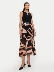 DKNY Sukienka codzienna P4EUBP76 Czarny Regular Fit. Czarne sukienki damskie DKNY, na co dzień, l, bez wzorów, z syntetyku, bez kołnierzyka, bez ramiączek, proste. Za 449.99 zł.