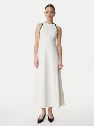 Marella Sukienka koktajlowa Sapore 2613221113 Écru Regular Fit. Sukienki damskie Marella, bez wzorów, z syntetyku, wizytowe, bez kołnierzyka, bez ramiączek. Za 1,359.00 zł.