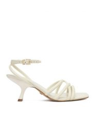 GINO ROSSI Sandały EO-LS655783-1 Écru. Sandały damskie Gino Rossi, bez wzorów, ze skóry, bez obcasa, na szpilce. Za 349.99 zł.
