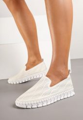Beżowe Tenisówki ze Skóry Naturalnej Zdobione Perforacją Gonessea. Brązowe trampki i tenisówki damskie Renee, z aplikacjami, z jeansu. Za 149.99 zł.