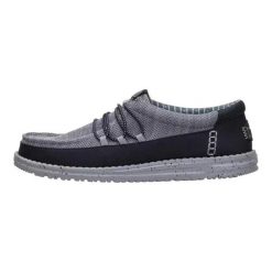 HeyDude Męskie Mokasyny Wally Guard Stretch Sox. Czarne mokasyny męskie Hey dude, z materiału. Za 329.00 zł.
