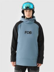 4F Długa bluza snowboardowa z softshellu membrana 5000 męska - granatowa XL. Niebieskie bluzy z kapturem męskie 4f, na zimę, m, z dzianiny. W wyprzedaży za 199.99 zł.