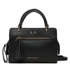 Torebka Armani Exchange. Czarne torebki klasyczne damskie Armani Exchange, bez wzorów, bez dodatków. Za 619.99 zł.