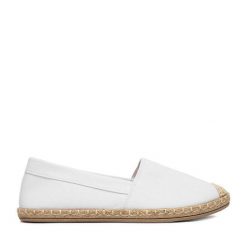 Espadryle JENNY. Białe espadryle damskie Jenny, bez wzorów, bez obcasa. Za 69.99 zł.