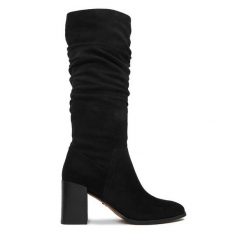 Kozaki Nine West. Czarne kozaki damskie Nine West, bez obcasa, na słupku. Za 299.99 zł.