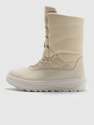 4F Buty zimowe śniegowce INUA z ociepliną Primaloft damskie - beżowe 38. Brązowe śniegowce damskie 4f, z gumy, przed kolano. W wyprzedaży za 299.99 zł.