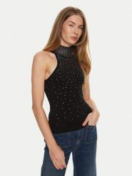 Marciano Guess Golf 4BGR37 5439Z Czarny Regular Fit. Czarne golfy damskie Marciano Guess, m, z aplikacjami, z wiskozy, bez ramiączek. Za 419.99 zł.