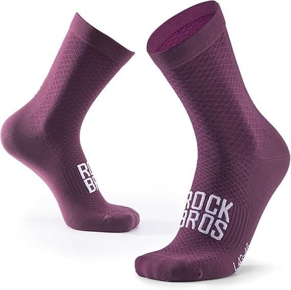 Skarpety rowerowe Rockbros. Fioletowe skarpetki damskie ROCKBROS, bez wzorów, z elastanu. Za 51.60 zł.