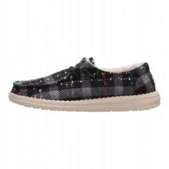 HEYDUDE Damskie Mokasyny Wendy Confetti Plaid Cozy. Czarne mokasyny damskie Hey dude, z materiału. Za 249.00 zł.
