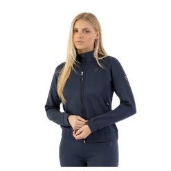 Kurtka jeździecka bomber z pełnym zamkiem dla kobiet ANKY ATC261104. Niebieskie kurtki damskie ANKY, m, z aplikacjami, z elastanu, bez kaptura. Za 510.20 zł.