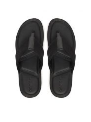 Calvin Klein Japonki Toepost Cv Logo HM0HM01745 Czarny. Czarne klapki i japonki męskie CALVIN KLEIN, z materiału. Za 229.99 zł.