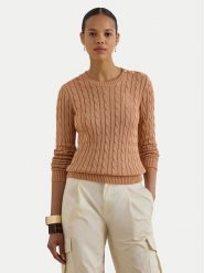 LAUREN RALPH LAUREN Sweter Montiva 200P14039005 Różowy jasny Regular Fit. Czerwone swetry klasyczne damskie Lauren Ralph Lauren, l, z bawełny, bez kołnierzyka. Za 859.99 zł.