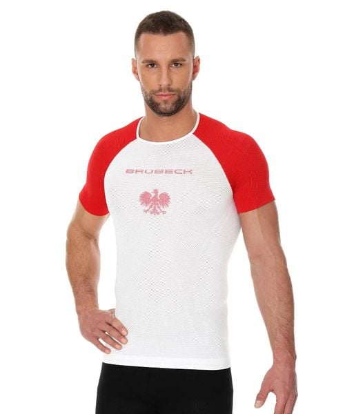Koszulka męska z krótkim rękawem Brubeck 3D Husar PRO. Białe t-shirty sportowe męskie Brubeck, m, z dzianiny, bez ramiączek, do biegania. Za 99.99 zł.