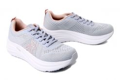 Rieker W4101-41 grey, półbuty damskie. Szare półbuty damskie Rieker, bez wzorów, bez obcasa. Za 399.90 zł.