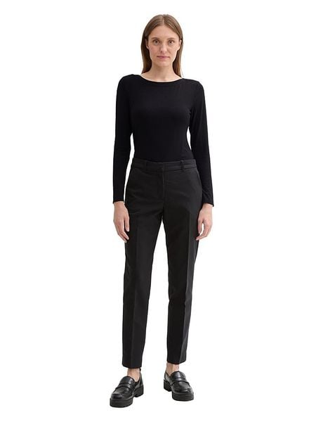 Tom Tailor Koszulka w kolorze czarnym rozmiar: L. Czarne bluzki damskie Tom Tailor, l, bez wzorów, bez kołnierzyka, bez ramiączek. Za 60.88 zł.