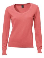 Heine Sweter w kolorze koralowym rozmiar: 42. Czerwone swetry klasyczne damskie Heine, z bawełny, bez kołnierzyka. Za 78.99 zł.